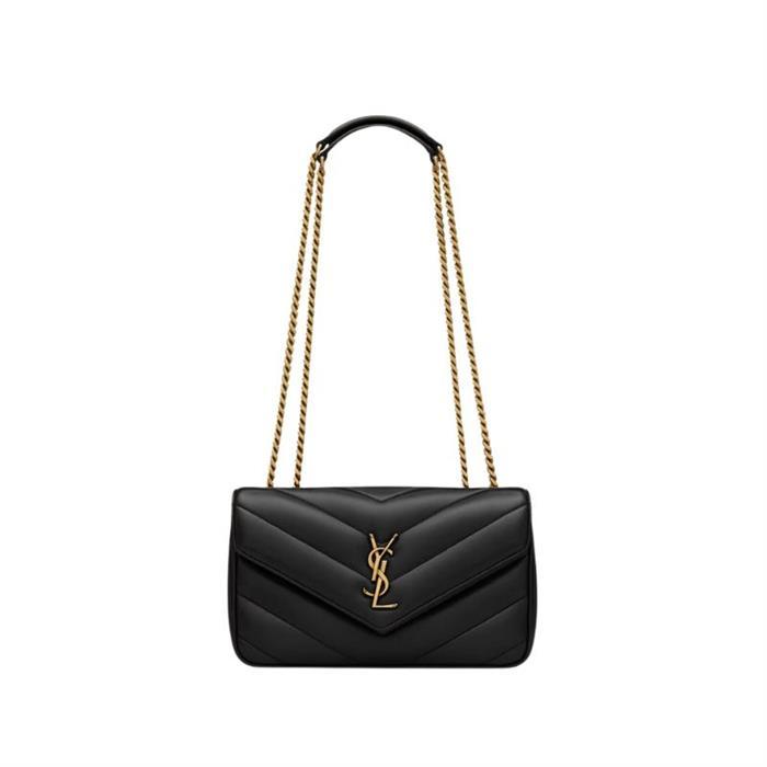 Saint Laurent Noir Leather Shoulder Bag 801437 AAEAX 1000