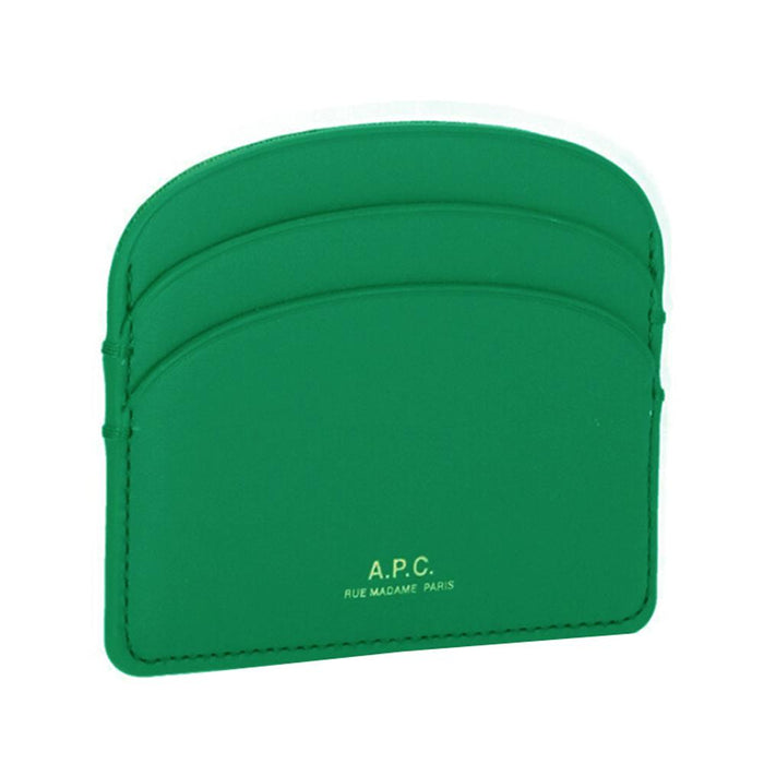 A.P.C. Demi-Lune Logo Half Moon Leather Card Holder Wallet
