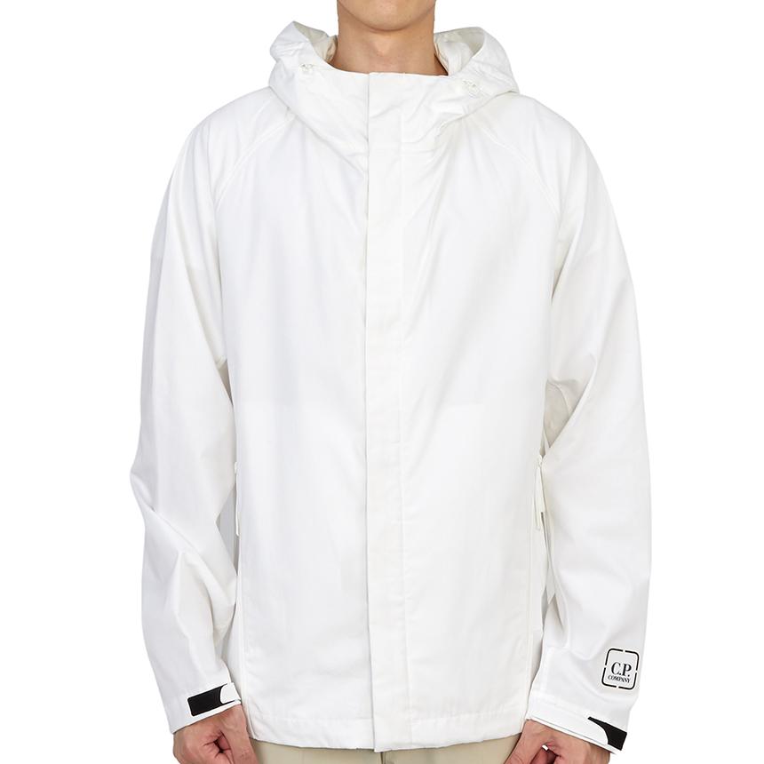 CP Company Metropolis Logo Hooded Jacket White Men