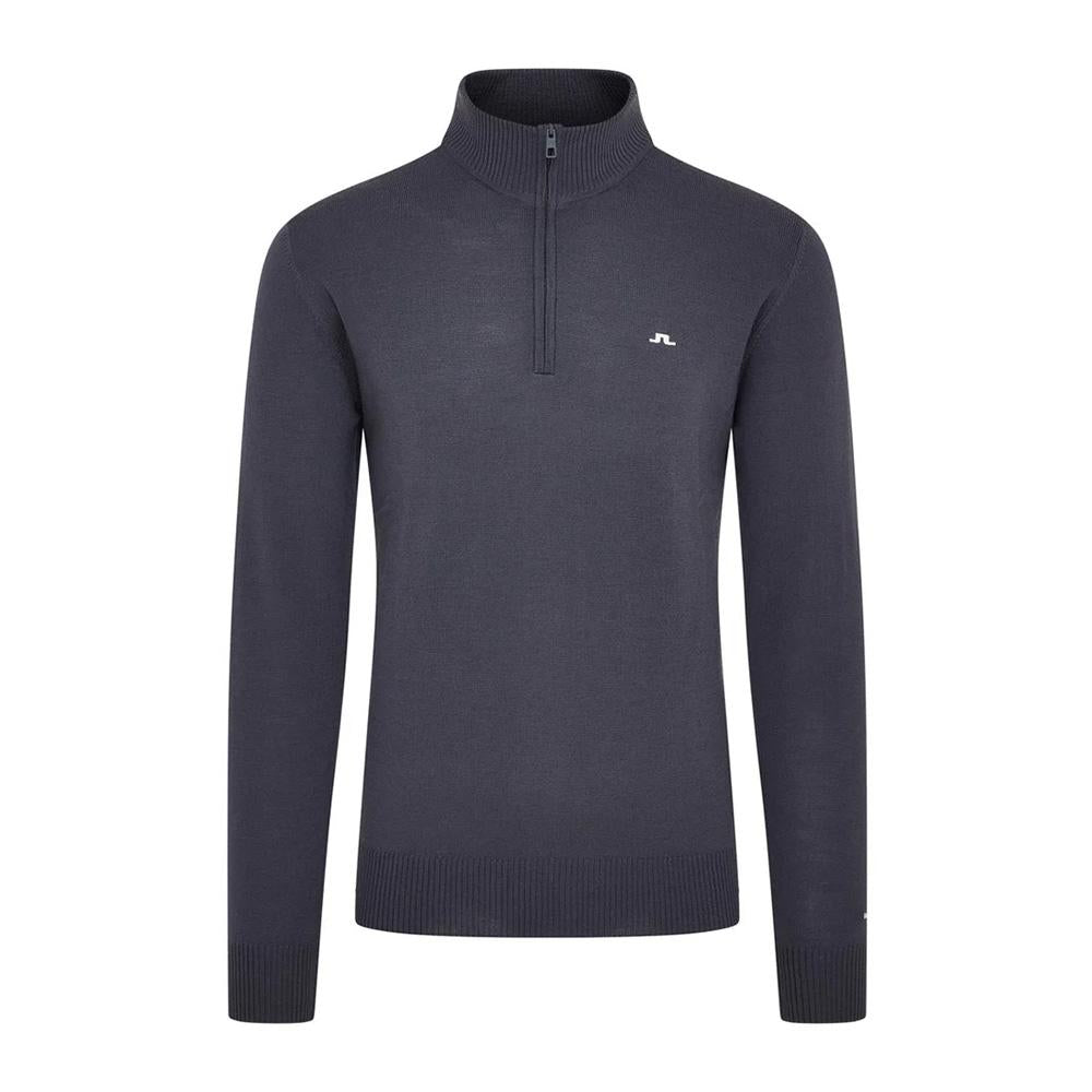 J LINDEBERG Kian Zip Turtleneck Sweater Gray Men’s Knit GMKW11148 W015
