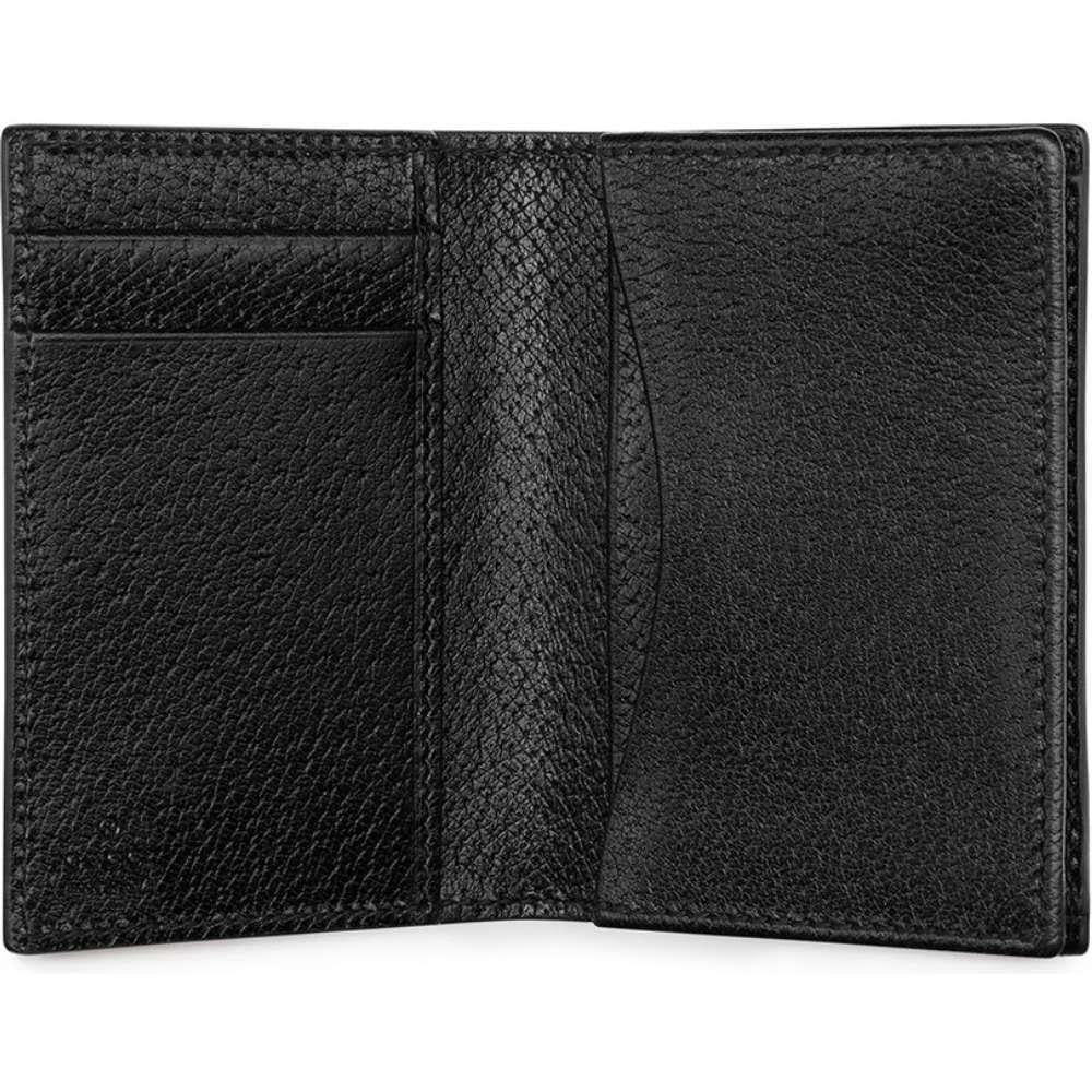 GUCCI Marmont GG Black Leather Card Holder Wallet