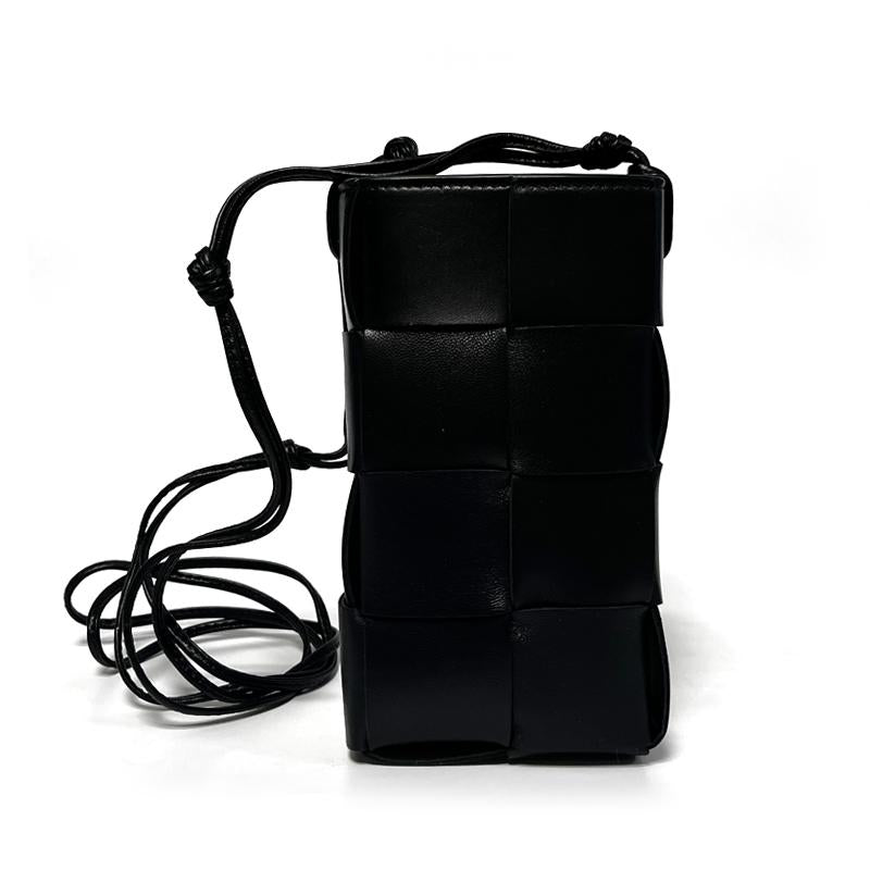 Bottega Veneta Black Leather Cassette Pouch Crossbody Bag 730541 VCQC4