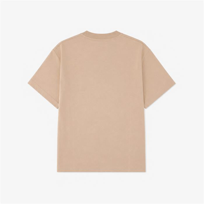 JIL SANDER Logo Short Sleeve T-Shirt for Women Beige Cotton