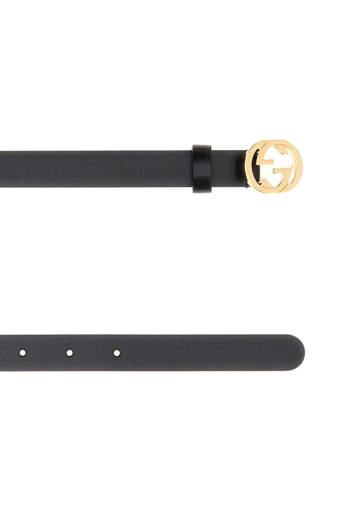GUCCI Black Leather Belt