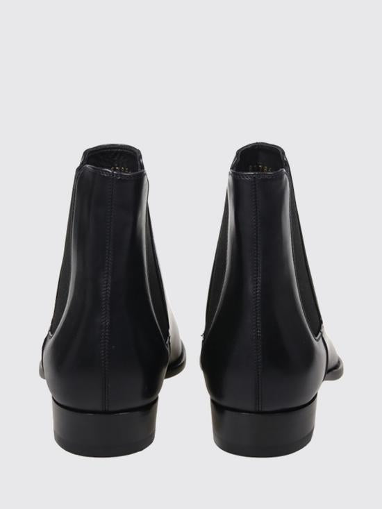 Saint Laurent Black Leather Ankle Boots for Men