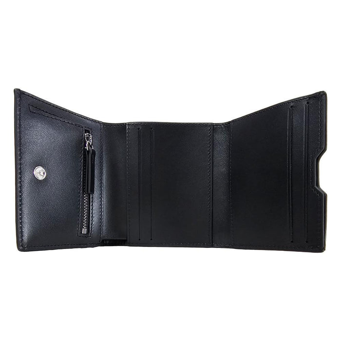 MM6 leather trifold wallet black