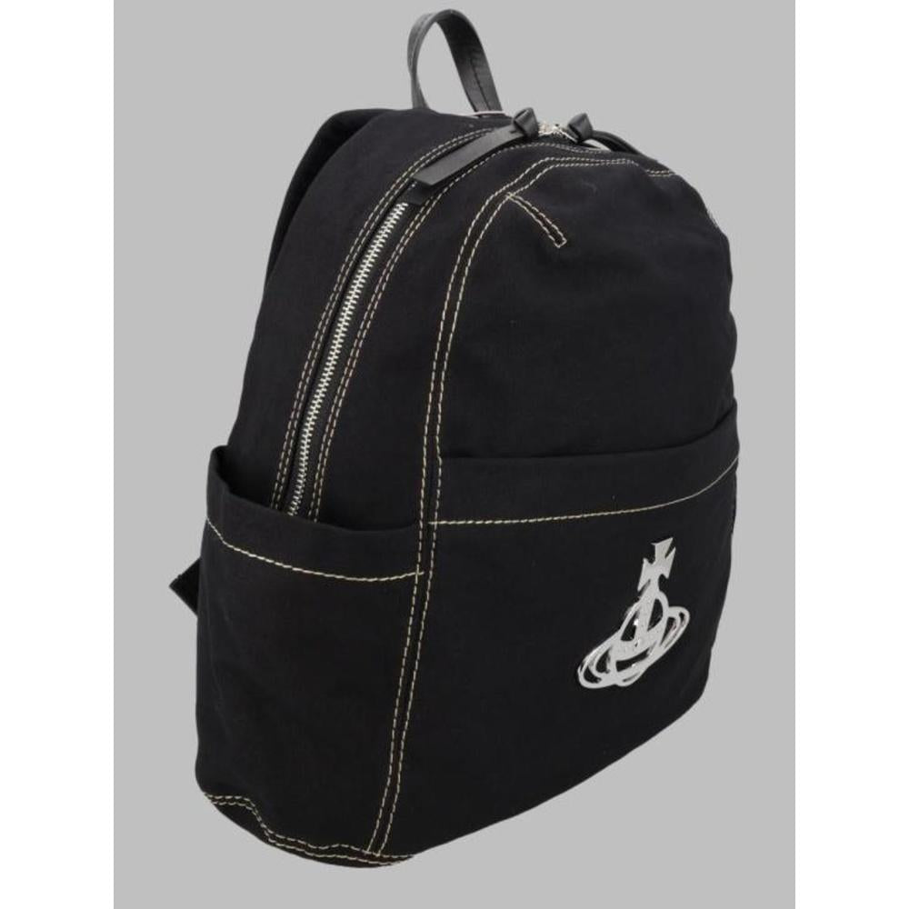 Vivienne Westwood George Medium Backpack Black Leather