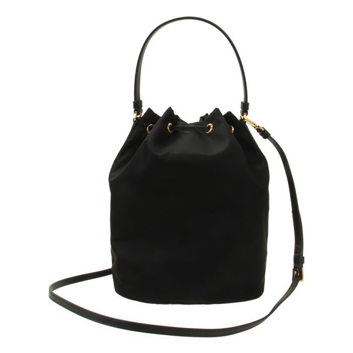 PRADA Re-Nylon Duet Bucket Bag Black Shoulder Bag