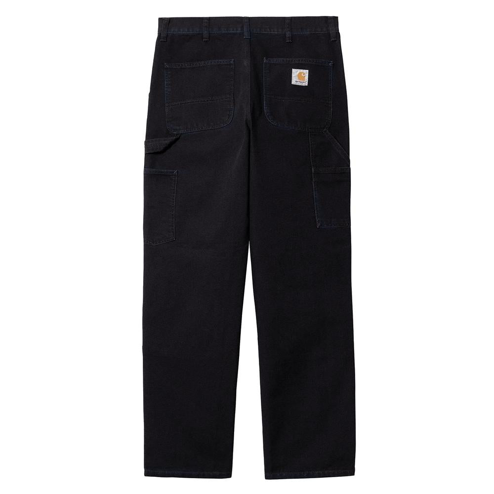 Carhartt Logo Double Knee Straight Denim Pants Navy