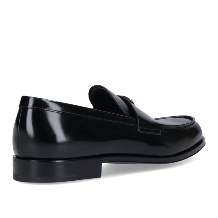 PRADA Triangle Logo Leather Loafers Men’s 2DB205 C000 055 F0002