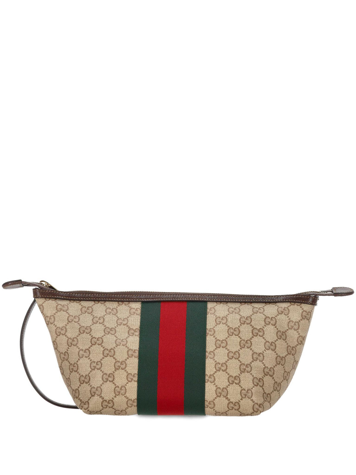 GUCCI Black Leather Zipper Pouch