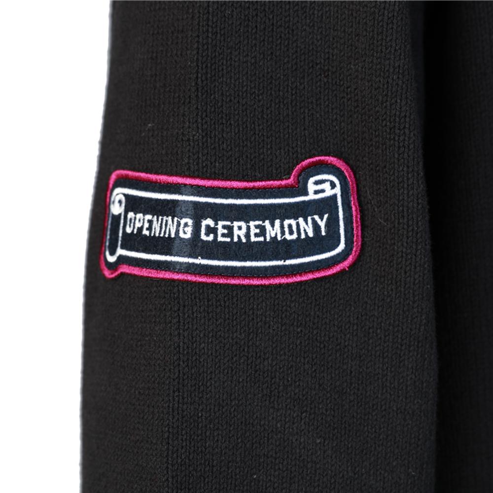 Opening Ceremony Black Signature OC Logo Crewneck Knit Sweater