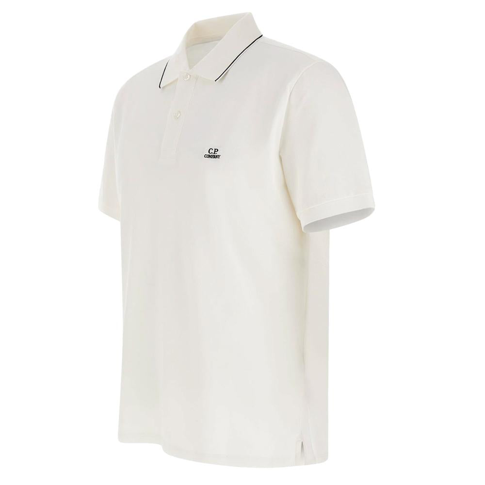 CP Company Logo Line Polo Shirt White Men’s Tee
