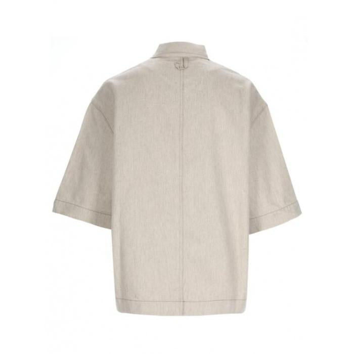 JACQUEMUS Men’s La Chemise Paysan Denim Long Sleeve Shirt SHM00585 AD00044