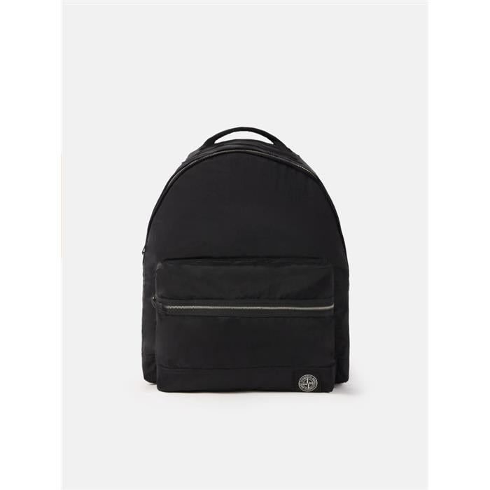 STONE ISLAND Logo Patch Nylon Backpack Black