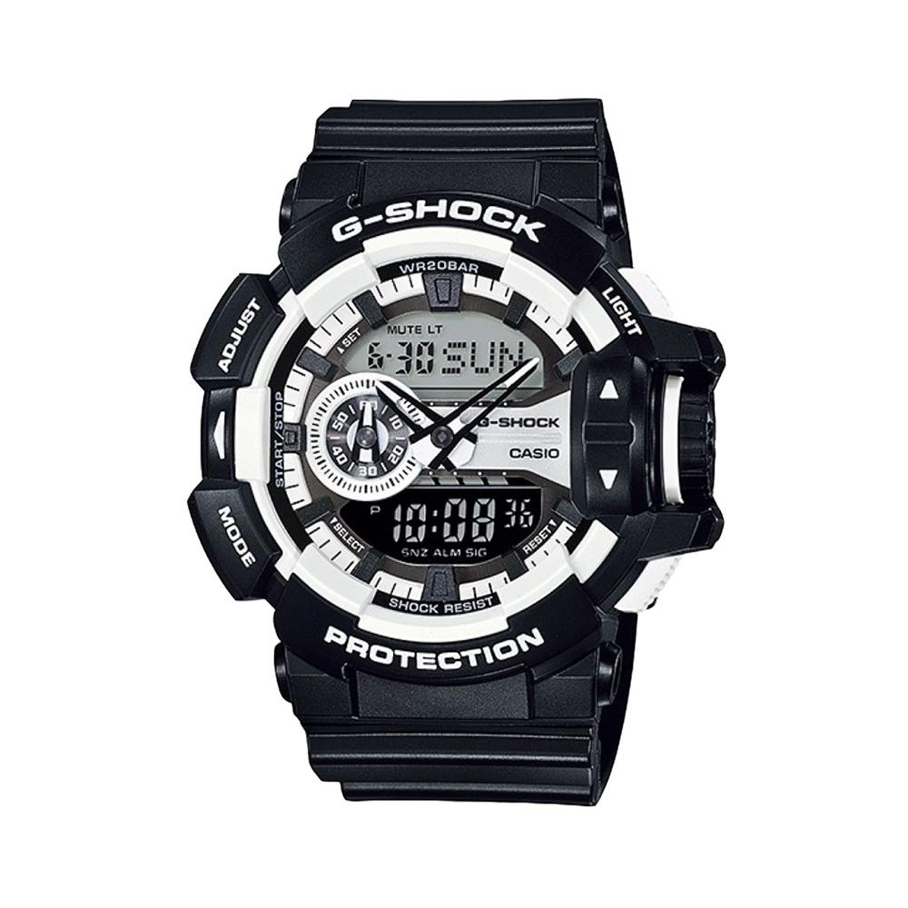 G Shock Big Face Hyper Color Black Resin Sports Watch GA 400 1A