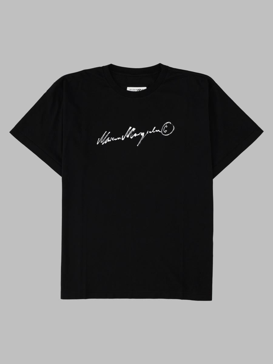 Maison Margiela Black Cotton Short Sleeve T-Shirt