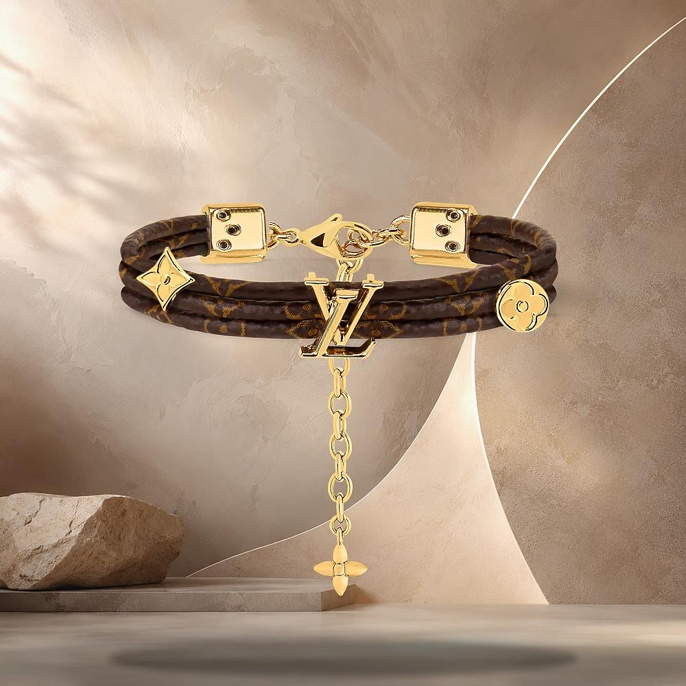 Louis Vuitton Monogram Coated Canvas Cord Trio Bracelet M4879Z