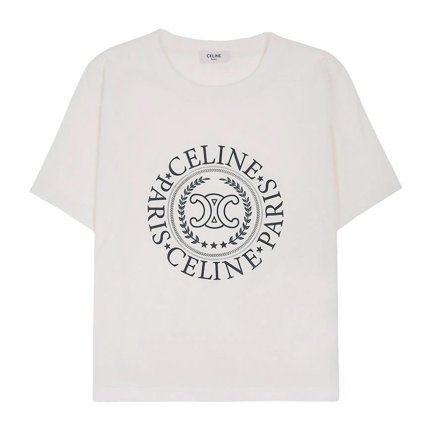 CELINE Women Logo Crop T-Shirt RX0AR507Z 01MA