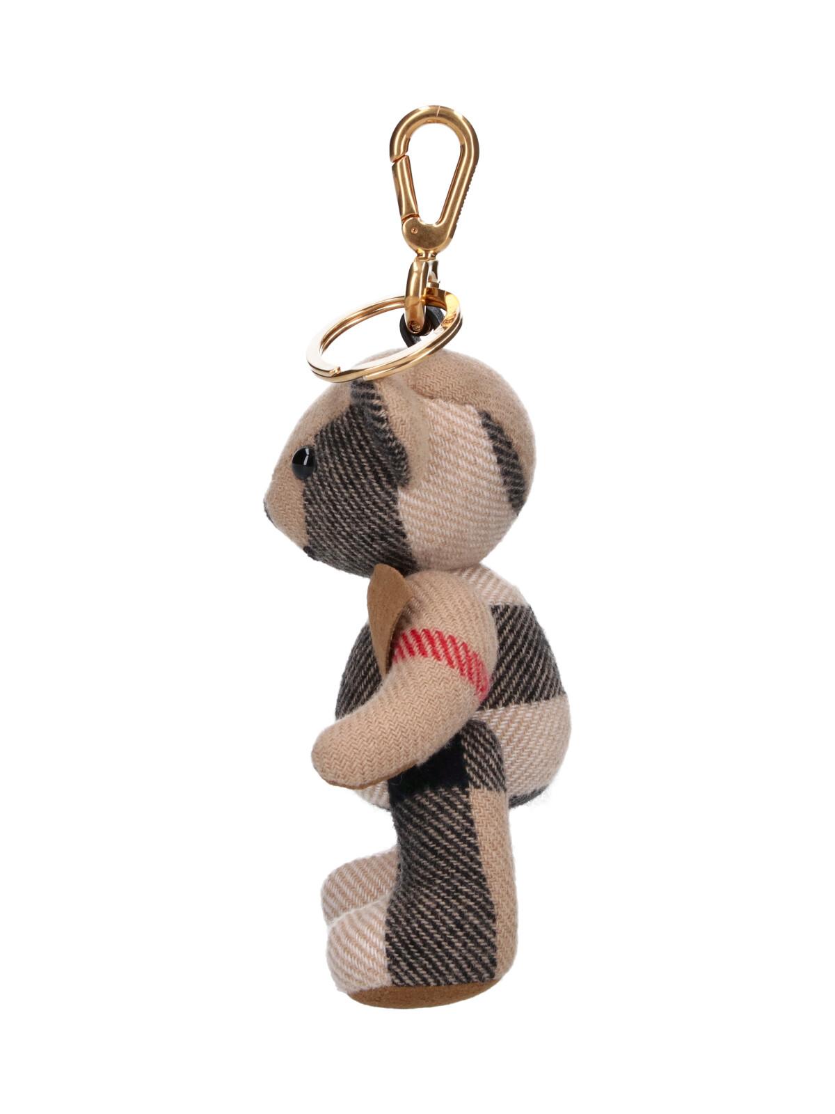 BURBERRY Gold-Tone Logo Keyring Keychain Accessory
