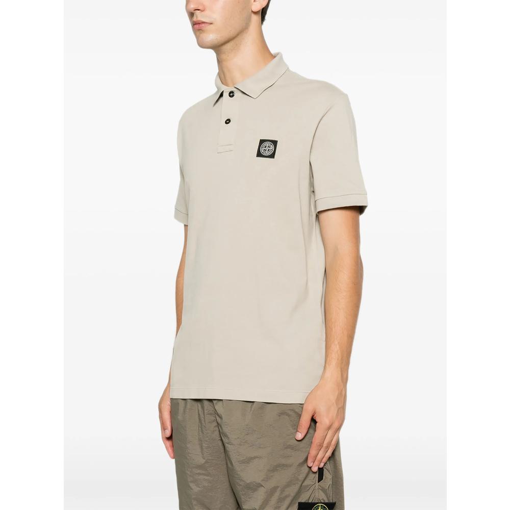 STONE ISLAND Short Sleeve Polo Shirt Navy Cotton Men