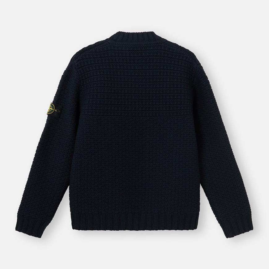 STONE ISLAND Men’s Pure Wool Mock Neck Knit Sweater K2S155100054 S00L9 V0020