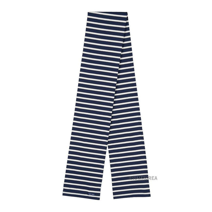 Saint James Unisex EVE ECHARPE II Wool Scarf MARINE ECRU