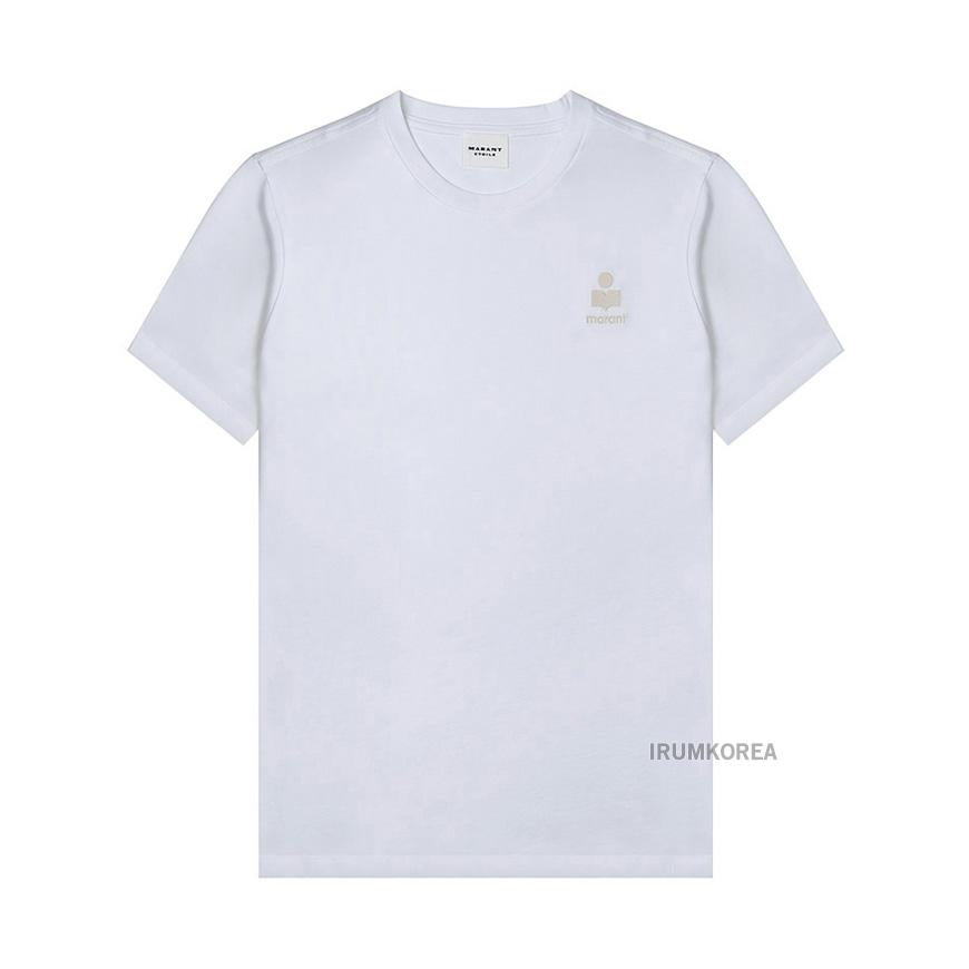 Isabel Marant Ebi Logo T-Shirt White Women’s Cotton Top