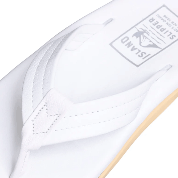 ISLAND SLIPPER Leather Flip Flop Thong Sandals White PT202 WHIT