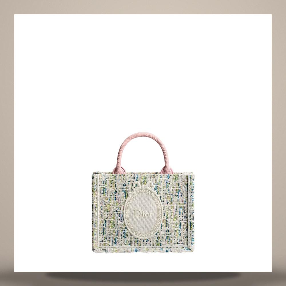 DIOR Multicolor Dior Oblique Pastel Embroidered Mini Tote Bag Whi S5584OEIY M956