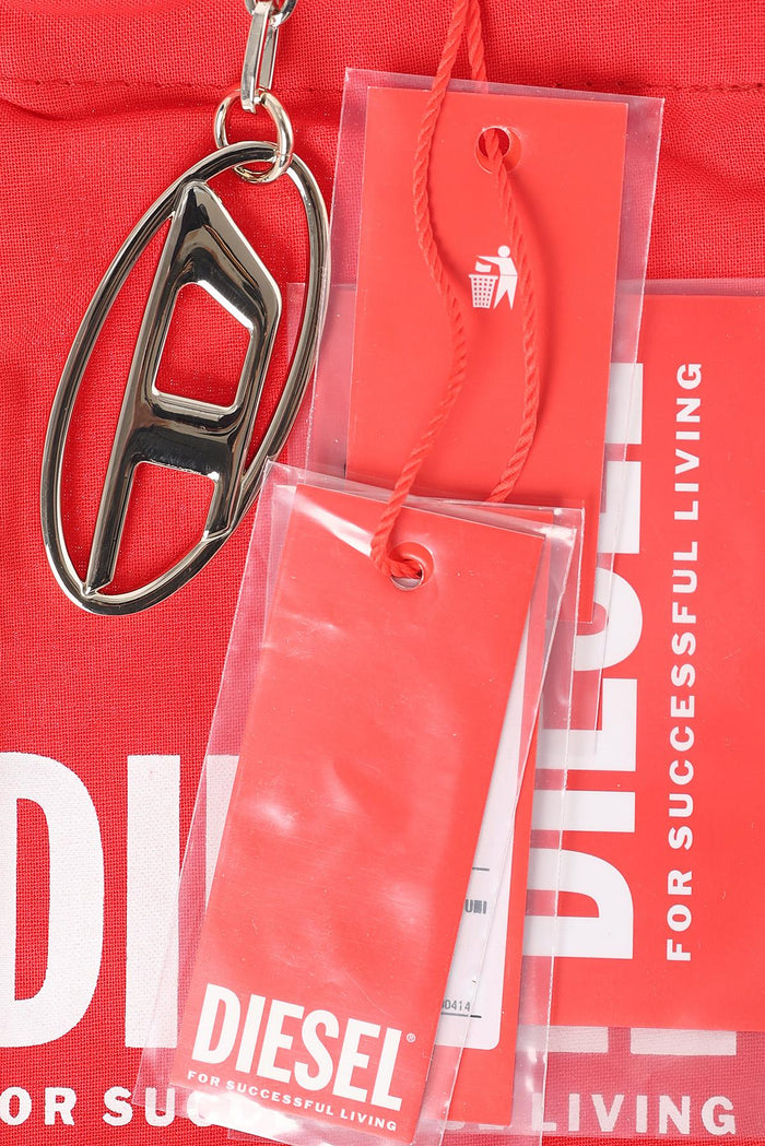 DIESEL HOLYC Blue Metal Keyring Keychain Unisex