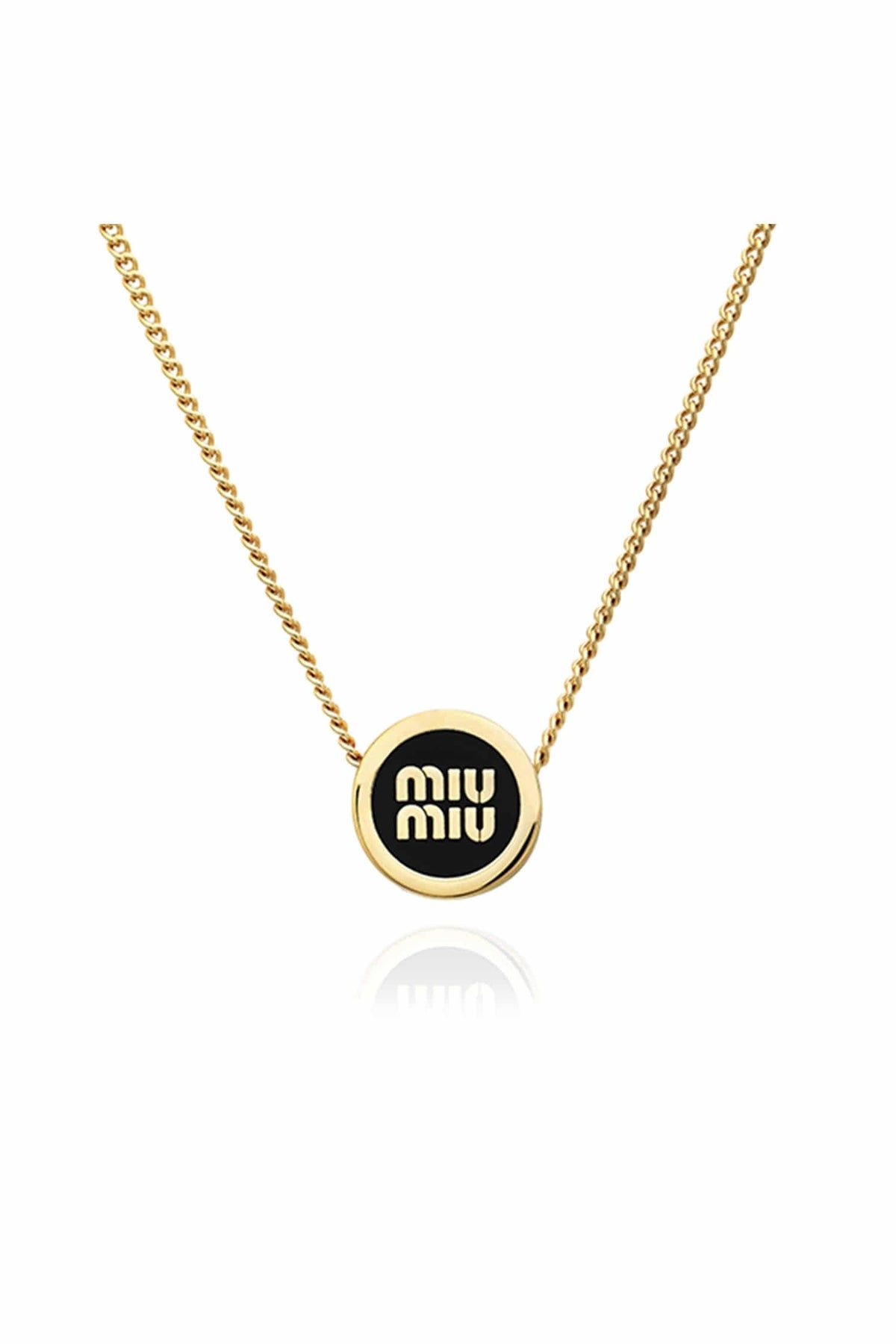 Miu Miu Silver-Tone Pendant Necklace for Women 5IC096 2F6T F0002