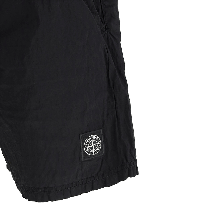 STONE ISLAND Econyl Nylon Cargo Shorts Black Men