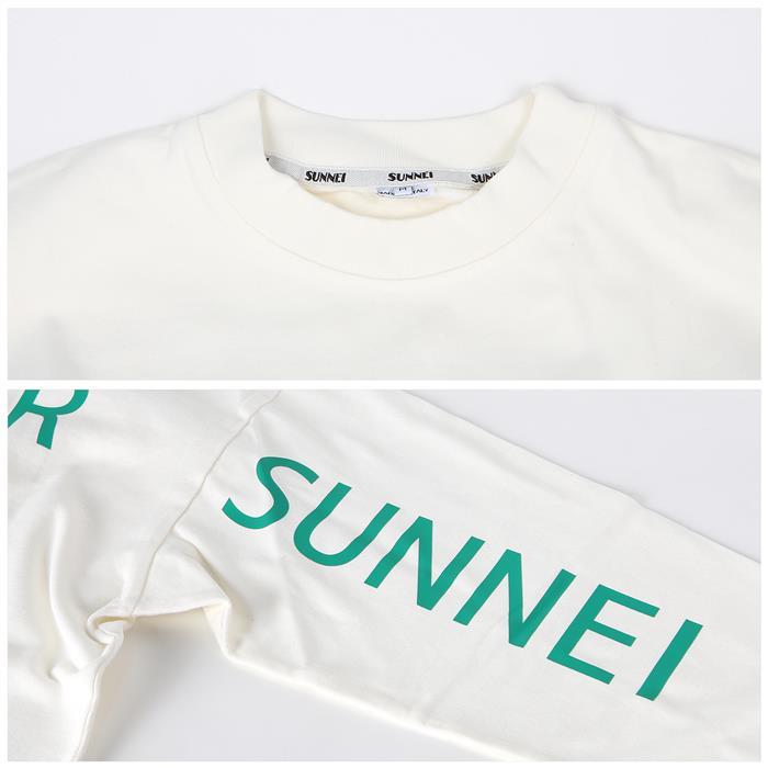 SUNNEI Green Graphic Print Oversized Long Sleeve T-Shirt SN2PXH06AP JE130 005