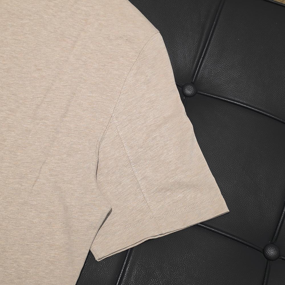 Brunello Cucinelli Logo Cotton Jersey Crewneck T-Shirt Beige