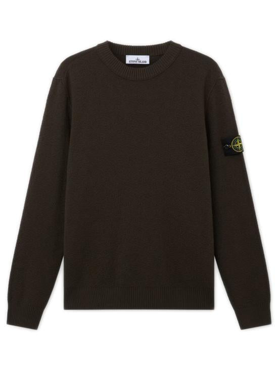 STONE ISLAND Wool Crewneck Sweater Men’s Black 5100011 S01C4 V0078 COAL GREY DOM