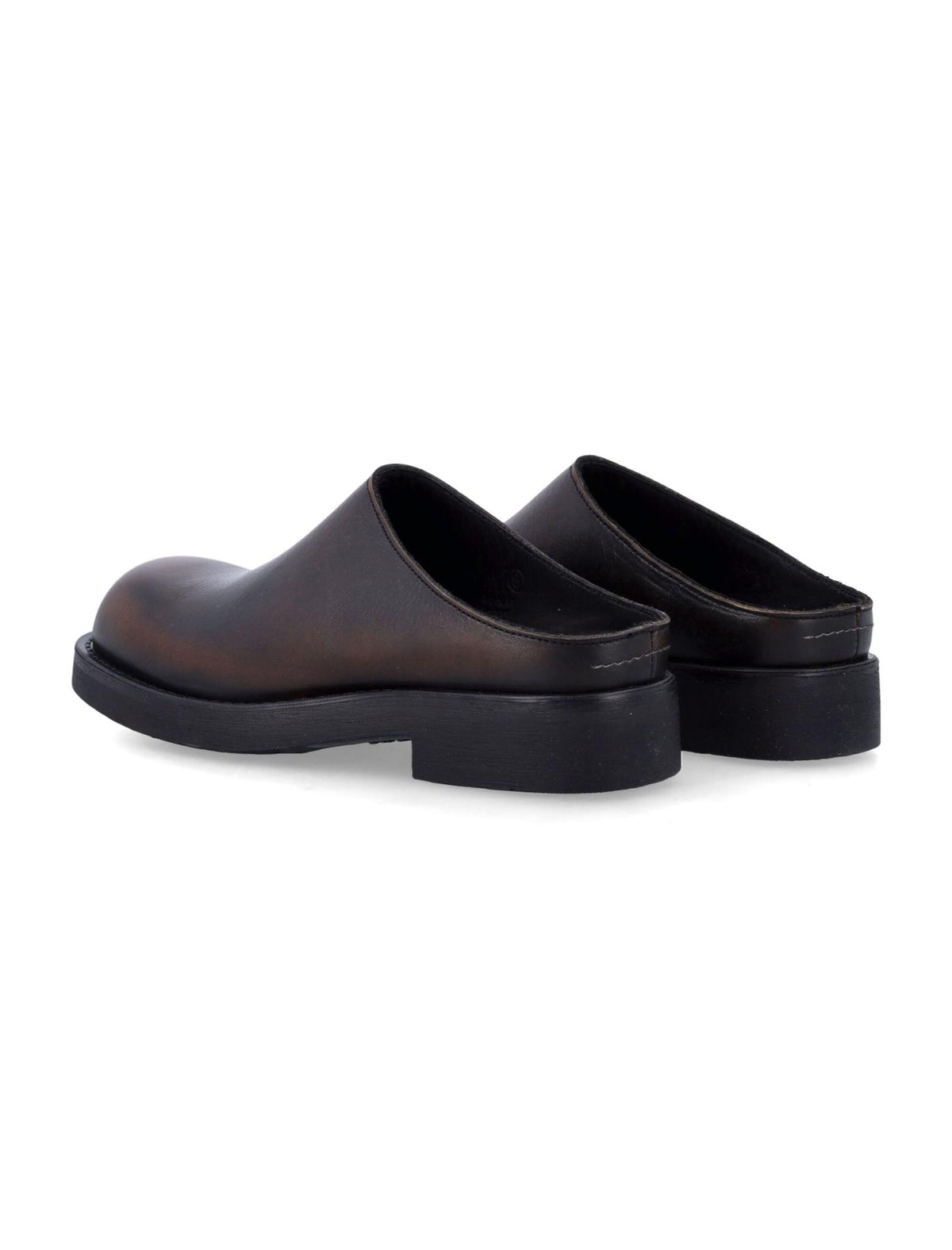 Maison Margiela Black Leather Ballet Flat Shoes