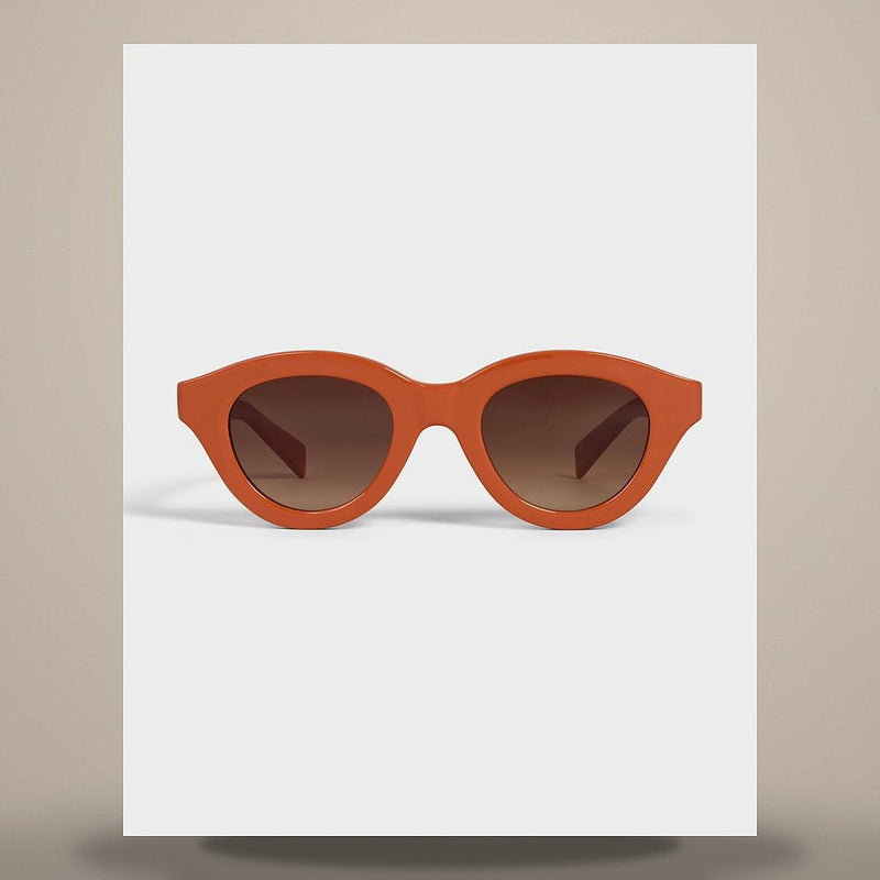 CELINE Triomphe Mini 01 Terracotta Acetate Sunglasses 4S338CPLB18TA