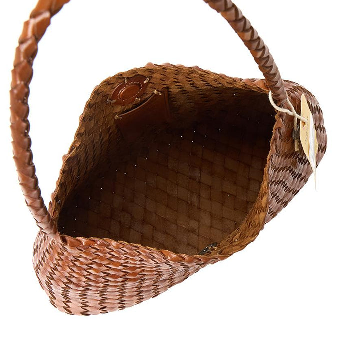 Dragon Diffusion Tan Leather Santa Maria Tote Bag