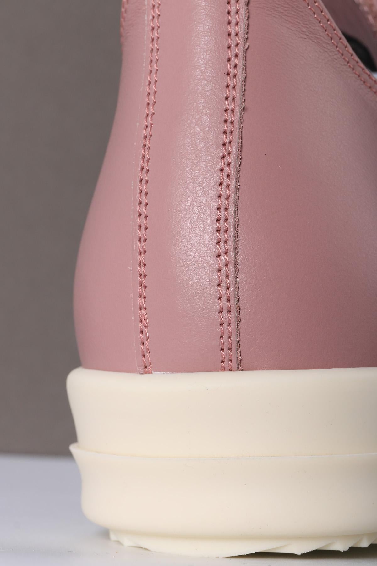 Rick Owens Dusty Pink Milk Low-Top Sneakers RU01D3891 LCO 6311