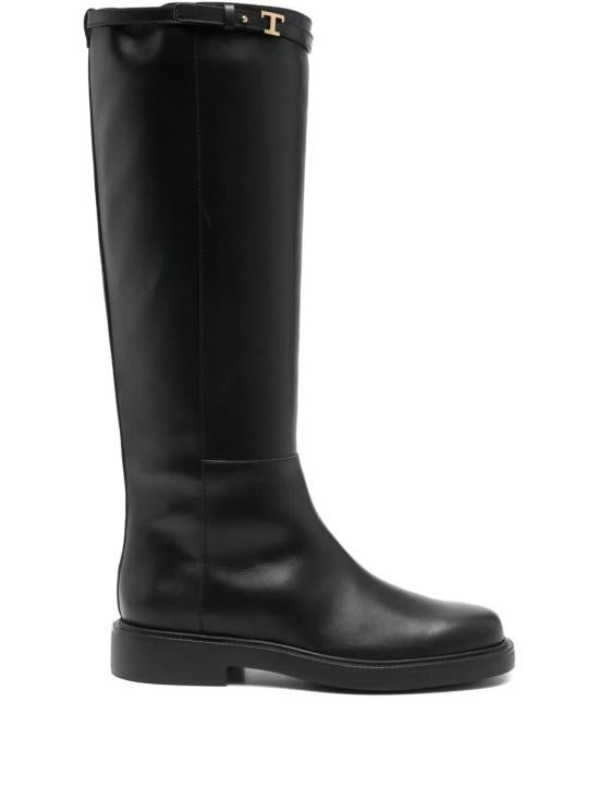 Tods Black Leather Chelsea Boots