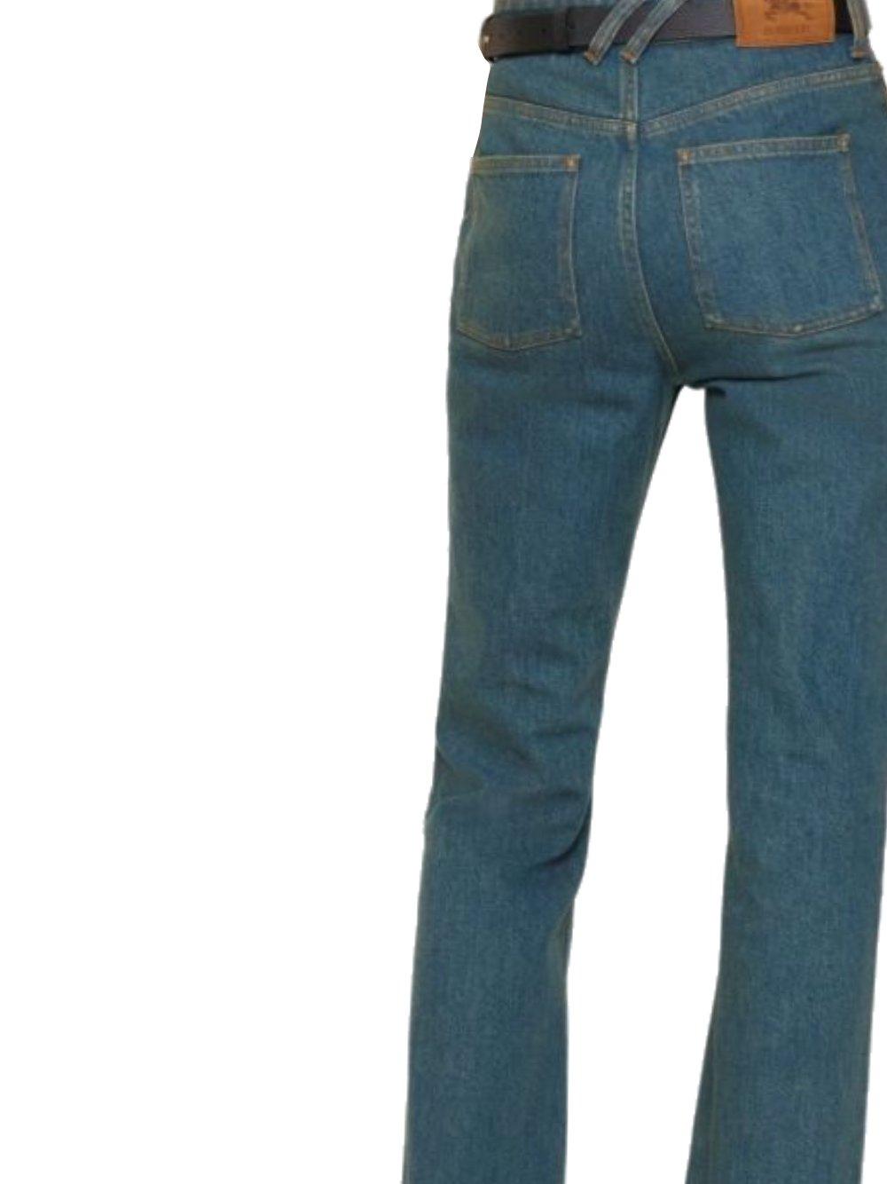 BURBERRY Blue Denim Jeans Women’s Straight-Leg Pants