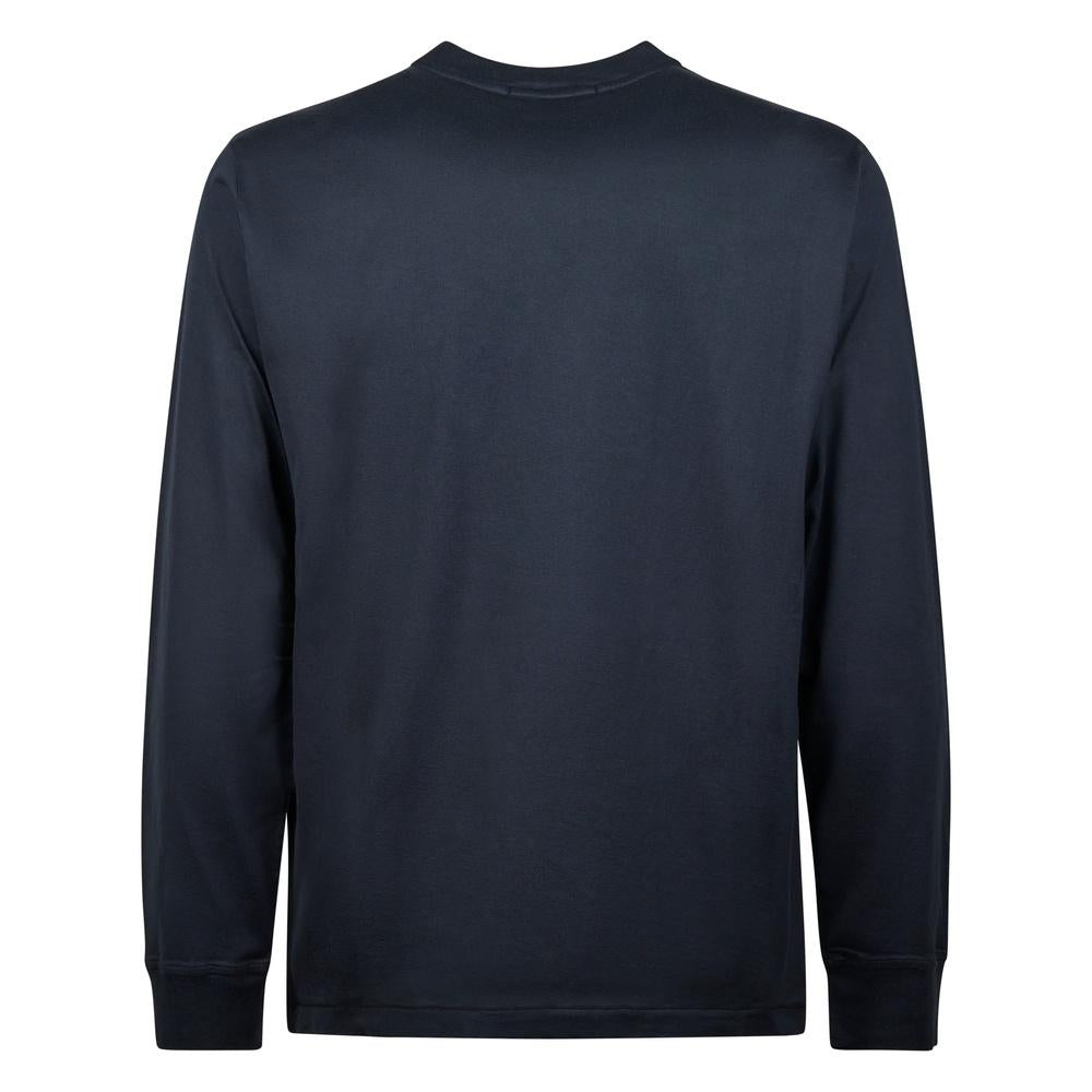 STONE ISLAND Logo Patch Long Sleeve T-Shirt Men Black Cotton