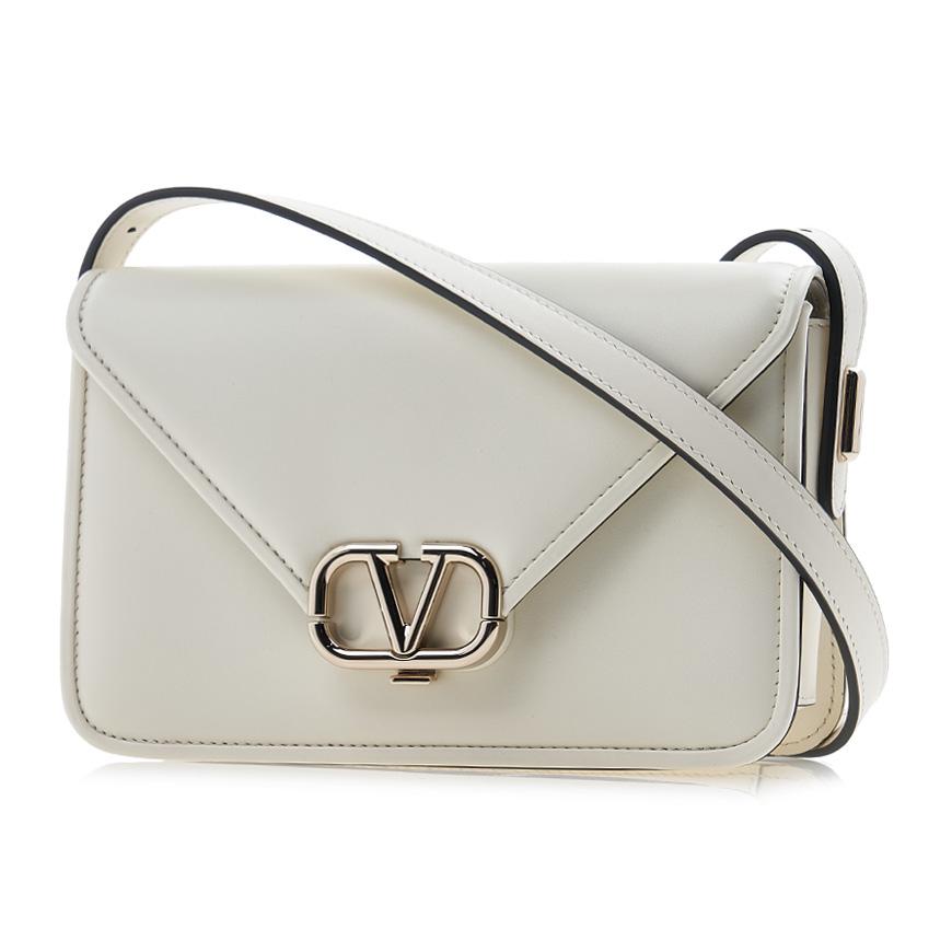 VALENTINO Garavani V Logo Leather Shoulder Bag for Women