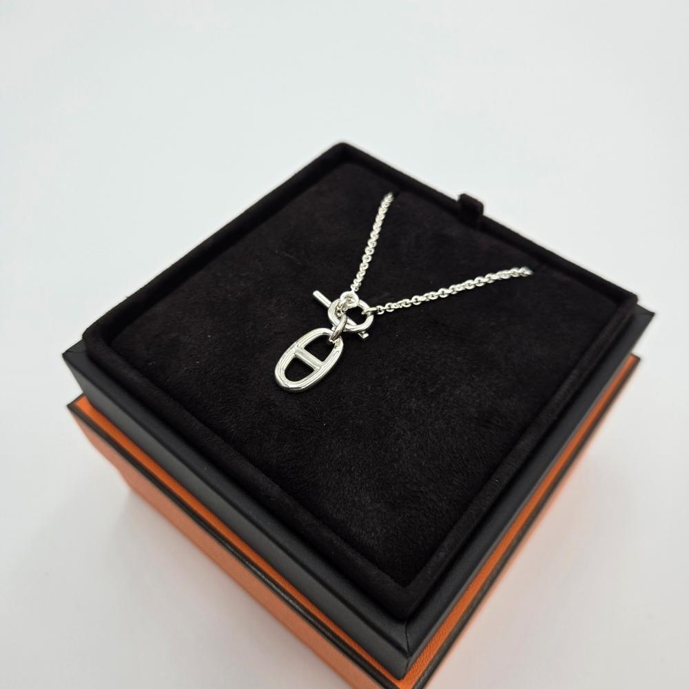 HERMES Chaine d’Ancre Silver Pendant Necklace H104141B00