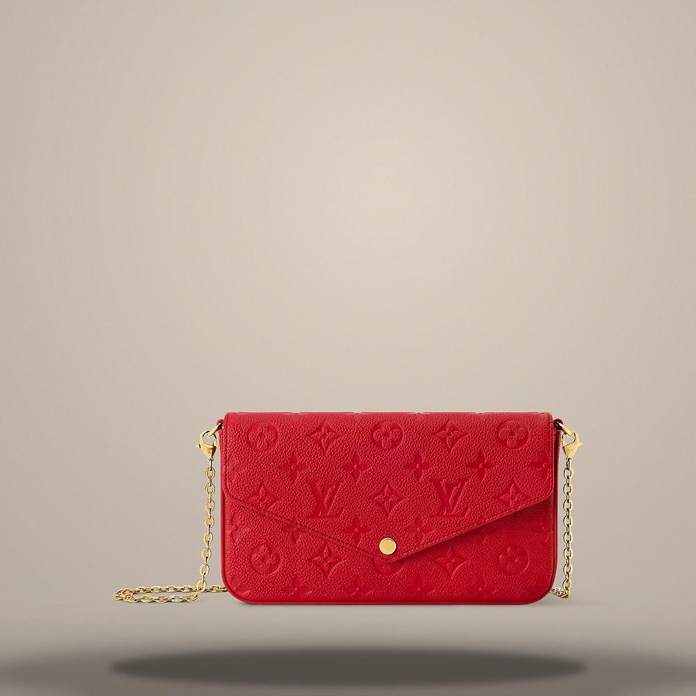 Louis Vuitton Pochette Felicie Shoulder Bag Red M25793