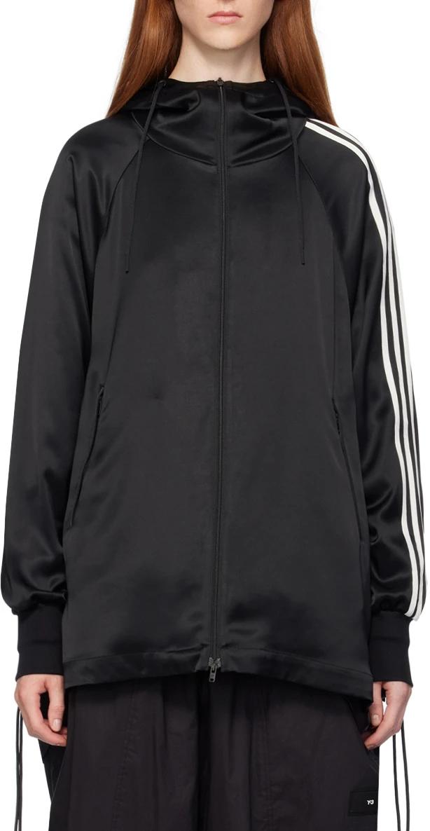 Y-3 Tech Silk Zip Hooded Jacket Black