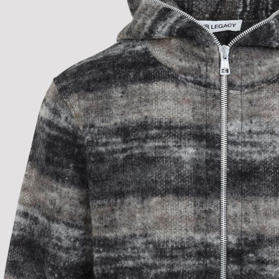 OUR LEGACY Night Woods Check Lofty Wool Full-Zip Hoodie Jacket
