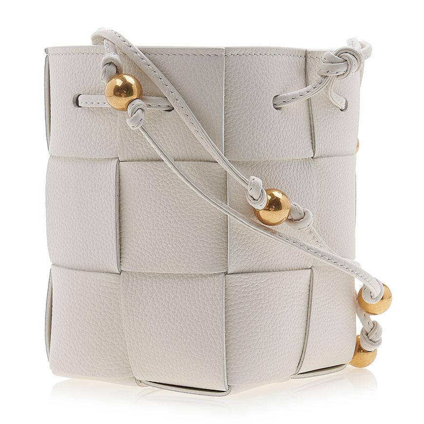 Bottega Veneta Intrecciato Leather Bucket Shoulder Bag Black