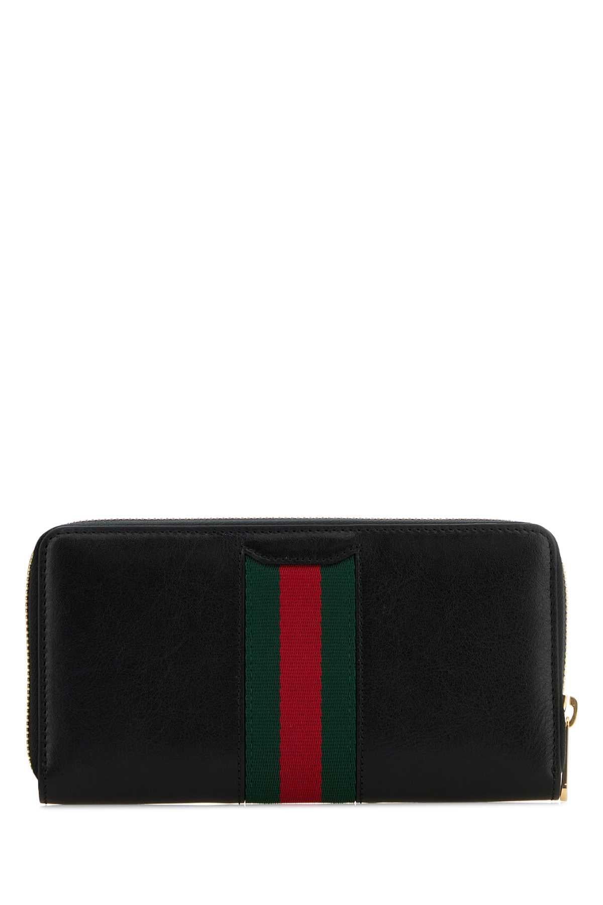 GUCCI Black Leather Clutch Wallet